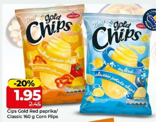 Čips Gold Red paprika/Classic