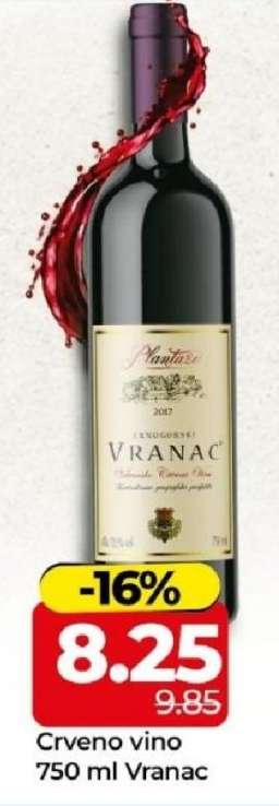 Crveno vino Vranac