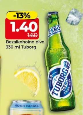 Bezalkoholno pivo 330 ml Tuborg