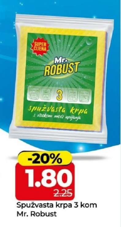 Spužvasta krpa 3 kom Mr. Robust