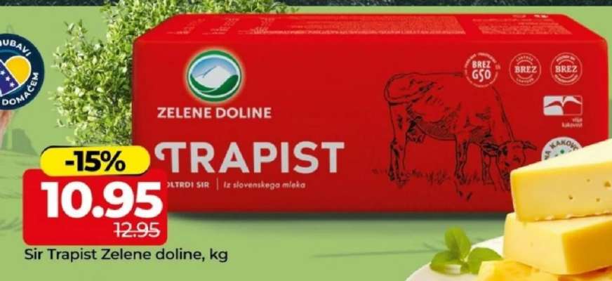Sir Trapist Zelene doline, kg
