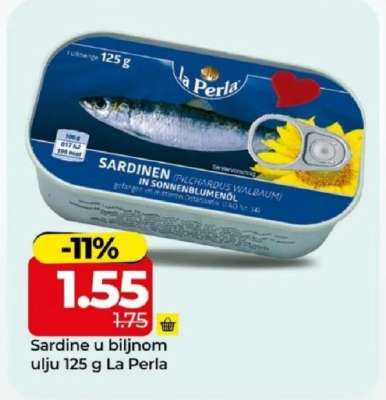 Sardine u biljnom ulju 125 g La Perla