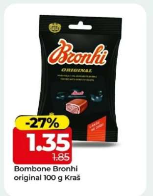 Bombone Bronhi original 100 g Kraš