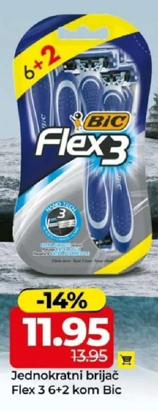 Jednokratni brijač Flex 3 6+2 kom Bic