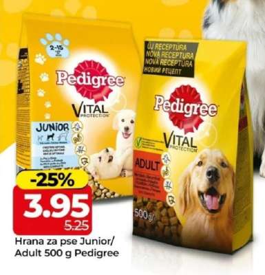 Hrana za pse Junior/Adult 500 g Pedigree