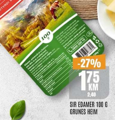 Sir Edamer 100 g, Grunes Heim
