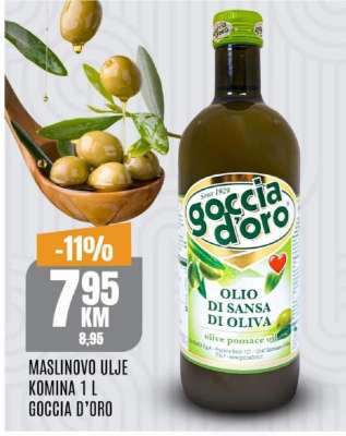 MASLINOVO ULJE KOMINA 1 L GOCCIA D’ORO