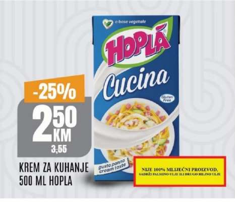 Krem za kuhanje 500 ml Hopla