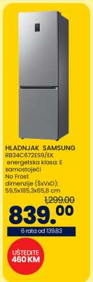 HLADNJAK SAMSUNG RB34C672ES9/EK