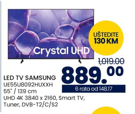 LED TV SAMSUNG UE55U8092HUXXH