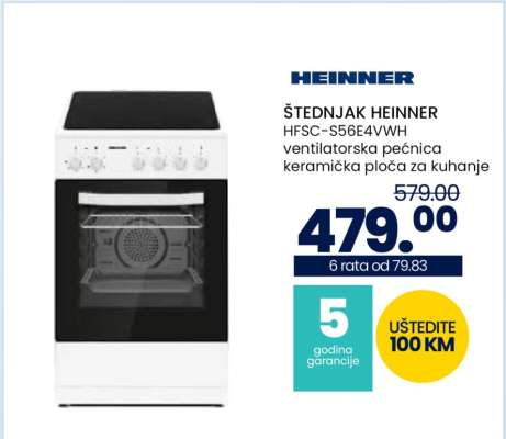 Štednjak HEINNER HFSC-S56E4VWH