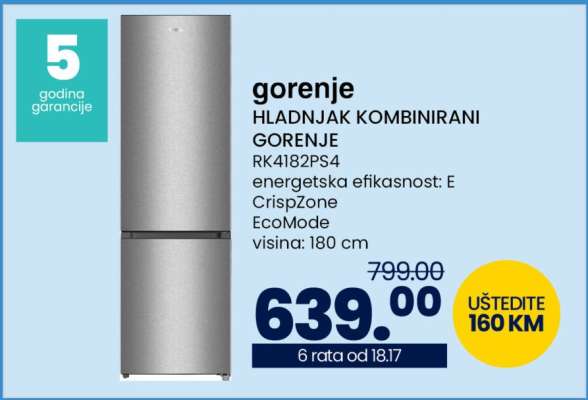 GORENJE Hladnjak kombinirani