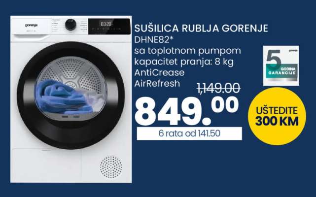 SUŠILICA RUBLJA GORENJE DHNE82*