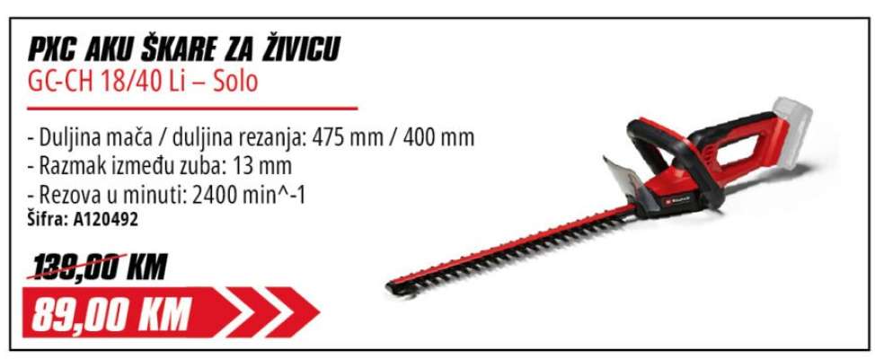 PXC AKU ŠKARE ZA ŽIVICU