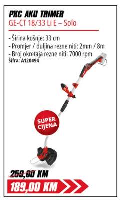 PXC AKU TRIMER GE-CT 18/33 LI E-SOLO