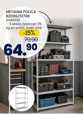 METALNA POLICA B200G/51708
