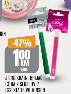 JEDNOKRATNI BRIJAČ EXTRA 2 SENSITIVE/ESSENTIALS WILKINSON