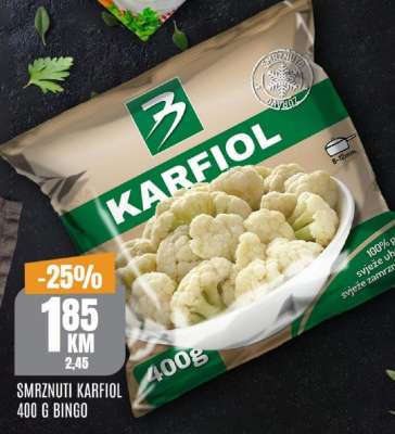 SMRZNUTI KARFIOL 400 G BINGO