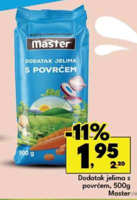 Dodatak jelima s povrćem, 500g Master