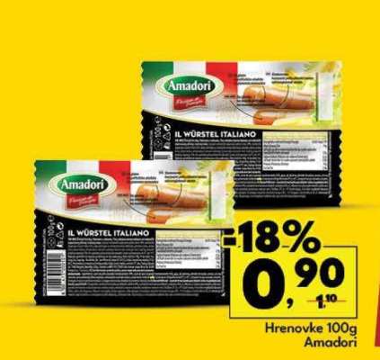 Hrenovke 100g Amadori