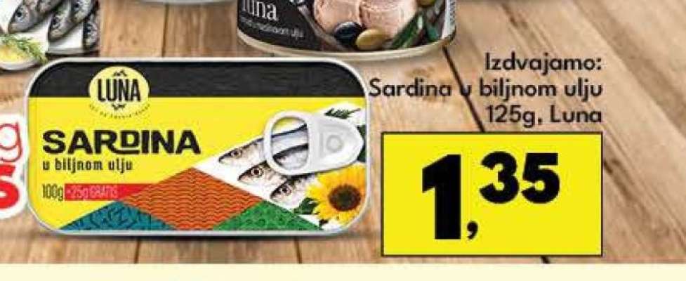 Sardina u biljnom ulju