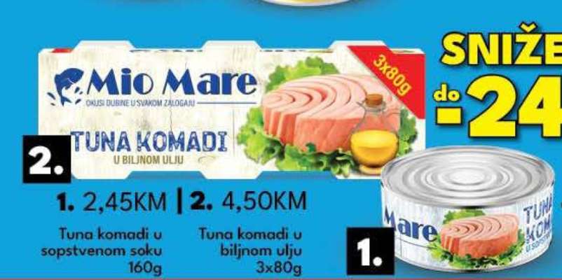 Mio Mare Tuna komadi u biljnom ulju