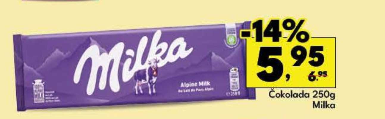 Čokolada 250g Milka