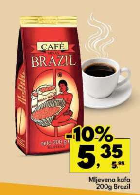 Mljevena kafa 200g Brazil
