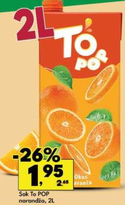 Sok To POP narandža, 2L