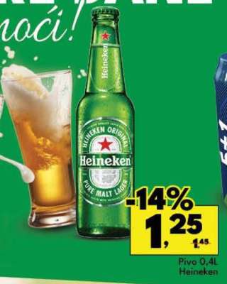 Pivo 0,4L Heineken