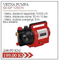VRTNA PUMPA GC-GP 1250 N