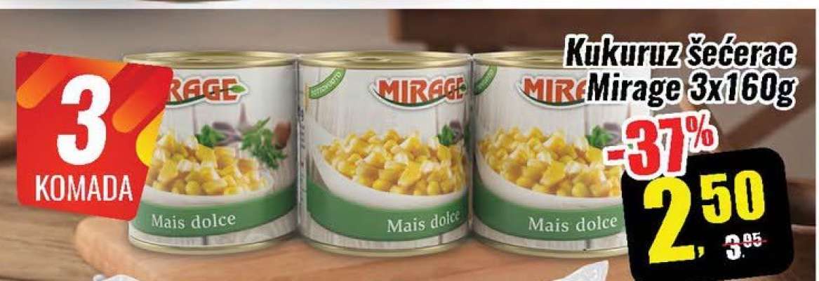Kukuruz šećerac Mirage 3x160g