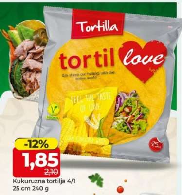 Kukuruzna tortilja 4/1