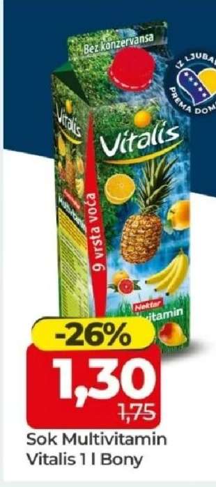 Sok Multivitamin Vitalis 1 l Bony