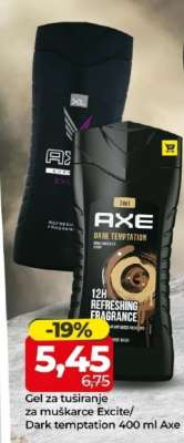 Gel za tuširanje za muškarce Excite/Dark temptation 400 ml Axe