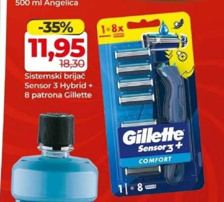 Sistemski brijač Sensor 3 Hybrid + 8 patrona Gillette
