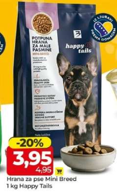 Hrana za pse Mini Breed 1 kg Happy Tails