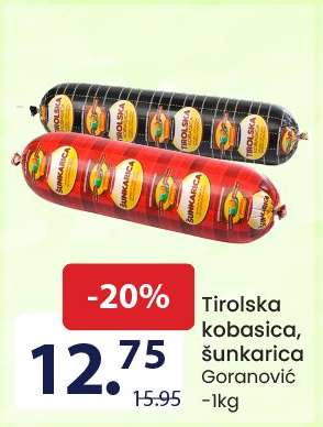 Tirolska kobasica, šunkarica Goranović