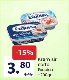 Krem sir sorto Exquisa