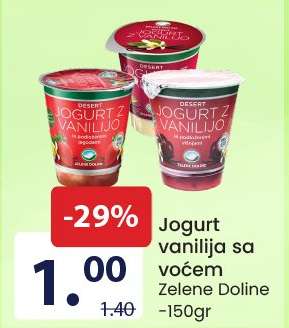 Jogurt vanilija sa voćem
