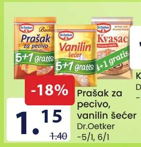 Prašak za pecivo, vanilin šećer Dr.Oetker