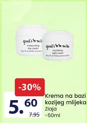 Krema na bazi kozjeg mlijeka