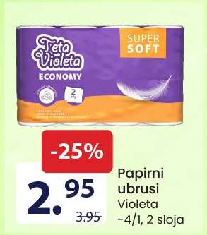 Papirni ubrusi Violeta