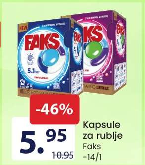 Kapsule za rublje Faks