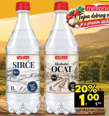 Ocat alkoholni/Sirće 1L Mellona