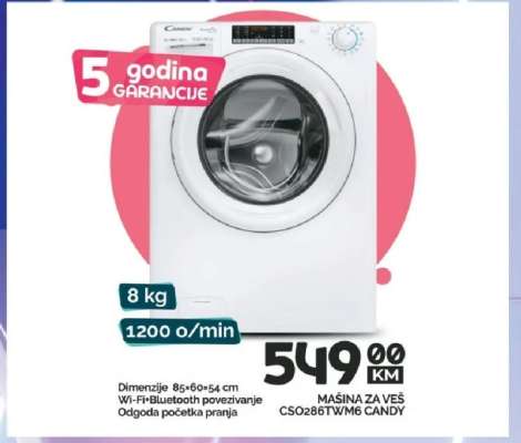 MAŠINA ZA VEŠ CSO286TWM6 CANDY