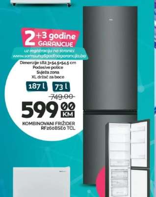 KOMBINOVANI FRIŽIDER RF260BSEO TCL