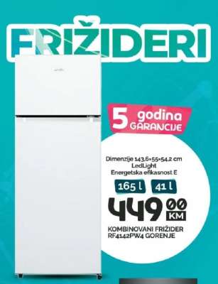 KOMBINOVANI FRIŽIDER RF4142PW4 GORENJE