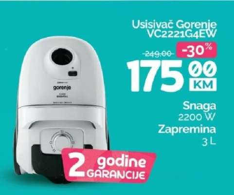 Usisivač Gorenje VC2221G4EW