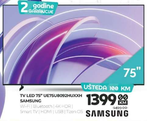 TV LED 75'' UE75U8092HUXXH SAMSUNG